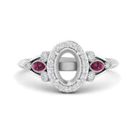 Load image into Gallery viewer, semi-mount-diamond-halo-edwardian-engagement-ring-with-pink-sapphire-in-FD9778SMRGSADRPI-NL-WG
