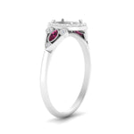 Load image into Gallery viewer, semi-mount-diamond-halo-edwardian-engagement-ring-with-pink-sapphire-in-FD9778SMRGSADRPI-NL-WG
