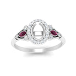 Load image into Gallery viewer, semi-mount-diamond-halo-edwardian-engagement-ring-with-pink-sapphire-in-FD9778SMRGSADRPI-NL-WG
