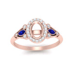 Load image into Gallery viewer, semi-mount-diamond-halo-edwardian-engagement-ring-with-sapphire-in-FD9778SMRGSABL-NL-RG
