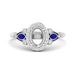 Load image into Gallery viewer, semi-mount-diamond-halo-edwardian-engagement-ring-with-sapphire-in-FD9778SMRGSABL-NL-WG
