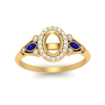 Load image into Gallery viewer, semi-mount-diamond-halo-edwardian-engagement-ring-with-sapphire-in-FD9778SMRGSABL-NL-YG
