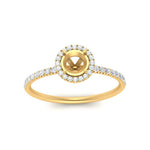 Load image into Gallery viewer, semi-mount-diamond-halo-petite-engagement-ring-in-yellow-gold-FD8523SMRANGLE3-NL-YG
