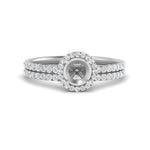 Load image into Gallery viewer, semi-mount-diamond-halo-wedding-ring-set-in-white-gold-FD8523SM-NL-WG
