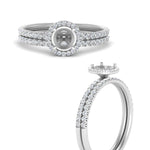 Load image into Gallery viewer, semi-mount-diamond-halo-wedding-ring-set-in-white-gold-FD8523SM-NL-WG
