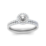 Load image into Gallery viewer, semi-mount-diamond-halo-wedding-ring-set-in-white-gold-FD8523SM-NL-WG
