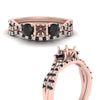 Load image into Gallery viewer, semi-mount-diamond-twisted-floral-prong-black-diamond-wedding-set-rose-gold-FD10257SMGBLACK-ANGLE3-NL-RG?v=1756359412