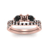 Load image into Gallery viewer, semi-mount-diamond-twisted-floral-prong-black-diamond-wedding-set-rose-gold-FD10257SMGBLACK-ANGLE5-NL-RG?v=1756359411