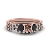 Load image into Gallery viewer, semi-mount-diamond-twisted-floral-prong-black-diamond-wedding-set-rose-gold-FD10257SMGBLACK-NL-RG?v=1756359411