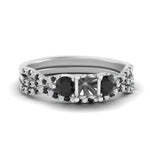Load image into Gallery viewer, semi-mount-diamond-twisted-floral-prong-black-diamond-wedding-set-white-gold-FD10257SMGBLACK-NL-WG?v=1756359412
