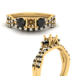 Load image into Gallery viewer, semi-mount-diamond-twisted-floral-prong-black-diamond-wedding-set-yellow-gold-FD10257SMGBLACK-ANGLE3-NL-YG?v=1756359411
