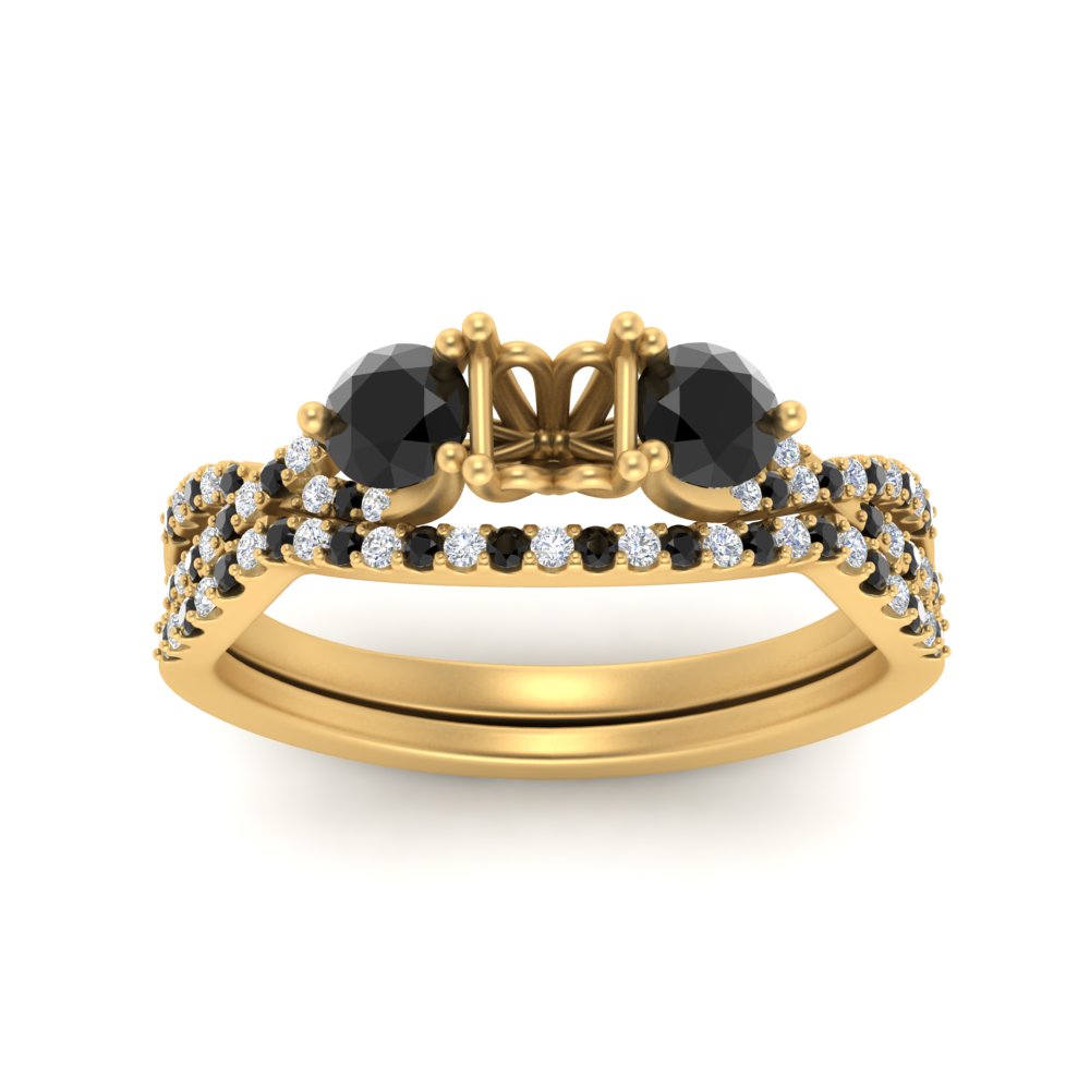 semi-mount-diamond-twisted-floral-prong-black-diamond-wedding-set-yellow-gold-FD10257SMGBLACK-ANGLE5-NL-YG?v=1756359412