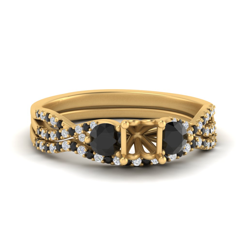 semi-mount-diamond-twisted-floral-prong-black-diamond-wedding-set-yellow-gold-FD10257SMGBLACK-NL-YG?v=1756359412