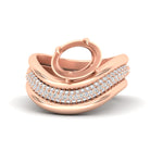Load image into Gallery viewer, semi-mount-dual-bands-with-wave-solitaire-ring-in-rose-gold-fdens11566sm-nl-rg-w3.jpg