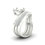 Load image into Gallery viewer, semi-mount-dual-bands-with-wave-solitaire-ring-in-white-gold-fdens11566sm-nl-wg-w3.jpg