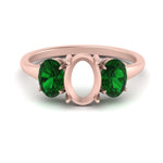 Load image into Gallery viewer, semi-mount-emerald-3-stone-basket-engagement-ring-in-rose-gold-FD10416SMRGEMGR-NL-RG
