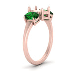 Load image into Gallery viewer, semi-mount-emerald-3-stone-basket-engagement-ring-in-rose-gold-FD10416SMRGEMGRANGLE2-NL-RG
