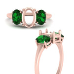 Load image into Gallery viewer, semi-mount-emerald-3-stone-basket-engagement-ring-in-rose-gold-FD10416SMRGEMGRANGLE3-NL-RG
