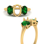 Load image into Gallery viewer, semi-mount-emerald-3-stone-basket-engagement-ring-in-yellow-gold-FD10416SMRGEMGRANGLE3-NL-YG
