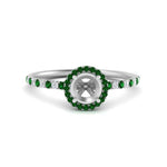 Load image into Gallery viewer, semi-mount-emerald-halo-petite-engagement-ring-in-white-gold-FD8523SMRGEMGRANGLE3-NL-WG
