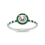Load image into Gallery viewer, semi-mount-emerald-halo-petite-engagement-ring-in-white-gold-FD8523SMRGEMGRANGLE3-NL-WG

