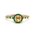 Load image into Gallery viewer, semi-mount-emerald-halo-petite-engagement-ring-in-yellow-gold-FD8523SMRGEMGRANGLE3-NL-YG
