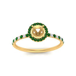 Load image into Gallery viewer, semi-mount-emerald-halo-petite-engagement-ring-in-yellow-gold-FD8523SMRGEMGRANGLE3-NL-YG
