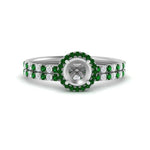 Load image into Gallery viewer, semi-mount-emerald-halo-wedding-ring-set-in-white-gold-FD8523SMGEMGR-NL-WG
