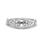 Load image into Gallery viewer, semi-mount-floral-halo-diamond-engagement-ring-in-FD10057SMRANGLE3-NL-WG
