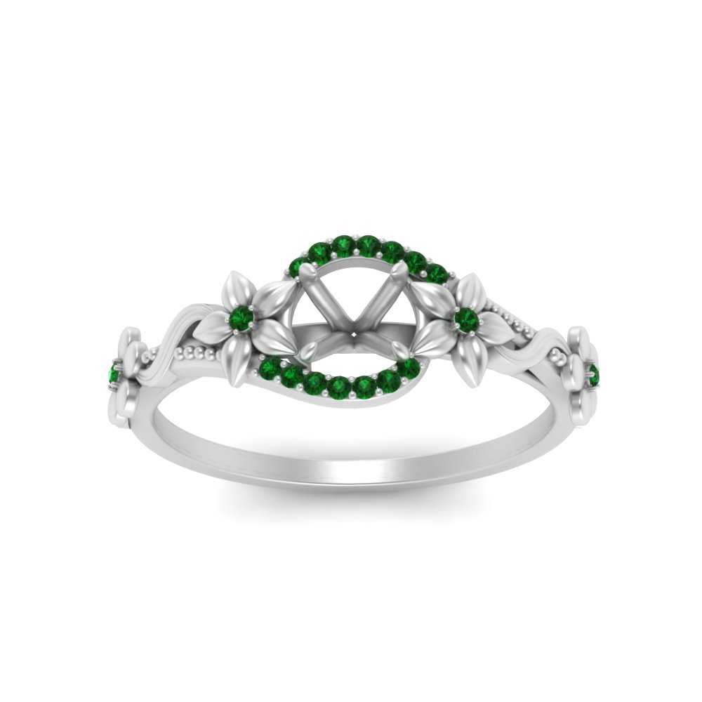 semi-mount-floral-halo-emerald-engagement-ring-in-FD10057SMRGEMGRANGLE3-NL-WG