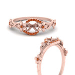 Load image into Gallery viewer, semi-mount-floral-halo-orange-sapphire-engagement-ring-in-FD10057SMRGSAORANGLE3-NL-RG
