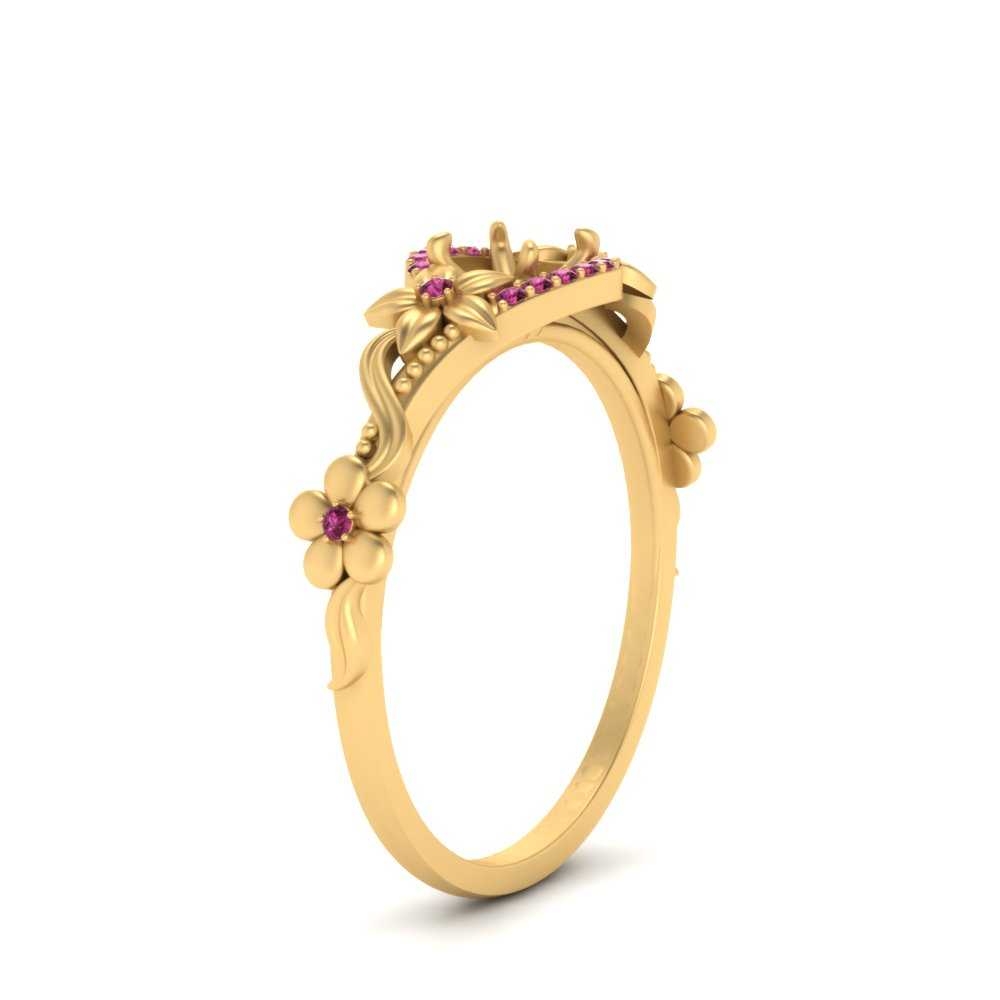 semi-mount-floral-halo-pink-sapphire-engagement-ring-in-FD10057SMRGSADRPIANGLE3-NL-YG