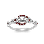 Load image into Gallery viewer, semi-mount-floral-halo-ruby-engagement-ring-in-FD10057SMRGRUDRANGLE3-NL-WG
