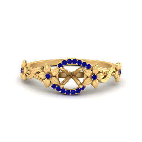 semi-mount-floral-halo-sapphire-engagement-ring-in-FD10057SMRGSABLANGLE3-NL-YG
