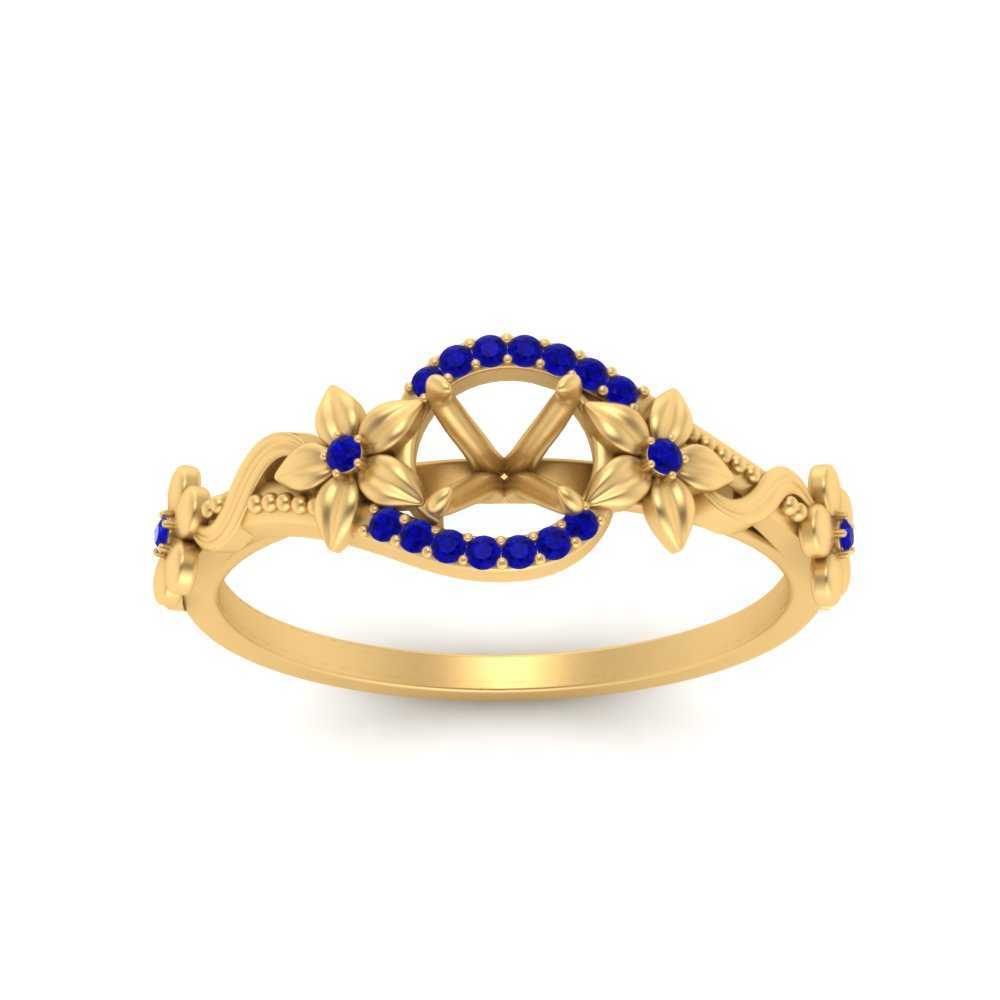 semi-mount-floral-halo-sapphire-engagement-ring-in-FD10057SMRGSABLANGLE3-NL-YG