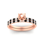 Load image into Gallery viewer, Semi Mount French Pave Diamond Wedding Ring Set
