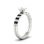 Load image into Gallery viewer, Semi Mount French Pave Diamond Wedding Ring Set
