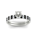 Load image into Gallery viewer, Semi Mount French Pave Diamond Wedding Ring Set
