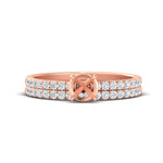 Load image into Gallery viewer, Semi Mount French Pave Diamond Wedding Ring Set
