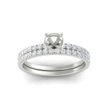 Load image into Gallery viewer, Semi Mount French Pave Diamond Wedding Ring Set
