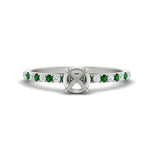 Load image into Gallery viewer, semi-mount-french-pave-emerald-engagement-ring-in-white-gold-FD11408SMRGEMGR-NL-WG?v=1762849644
