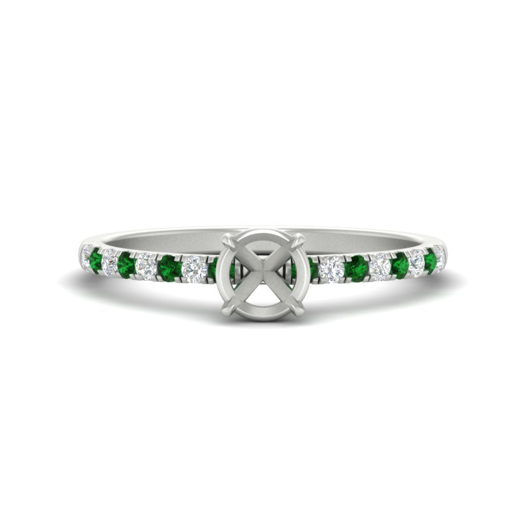 semi-mount-french-pave-emerald-engagement-ring-in-white-gold-FD11408SMRGEMGR-NL-WG?v=1762849644