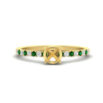Load image into Gallery viewer, semi-mount-french-pave-emerald-engagement-ring-in-yellow-gold-FD11408SMRGEMGR-NL-YG?v=1762849644
