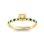 Load image into Gallery viewer, semi-mount-french-pave-emerald-engagement-ring-in-yellow-gold-FD11408SMRGEMGRANGLE5-NL-YG?v=1762849643
