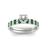 Load image into Gallery viewer, Semi Mount French Pave Diamond Wedding Ring Set
