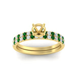 Load image into Gallery viewer, Semi Mount French Pave Diamond Wedding Ring Set
