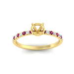 Load image into Gallery viewer, semi-mount-french-pave-pink-sapphire-engagement-ring-in-yellow-gold-FD11408SMRGSADRPIANGLE5-NL-YG?v=1762849644
