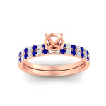 Load image into Gallery viewer, Semi Mount French Pave Diamond Wedding Ring Set
