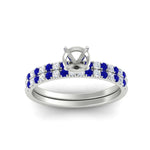 Load image into Gallery viewer, Semi Mount French Pave Diamond Wedding Ring Set
