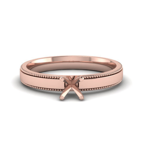 semi-mount-glossy-milgrain-single-stone-anniversary-diamond-ring-in-14K-rose-gold-FD-ENR8985SMR-NL-RG
